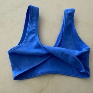 blue aerie twist top (can be worn with twist in front or in back)
